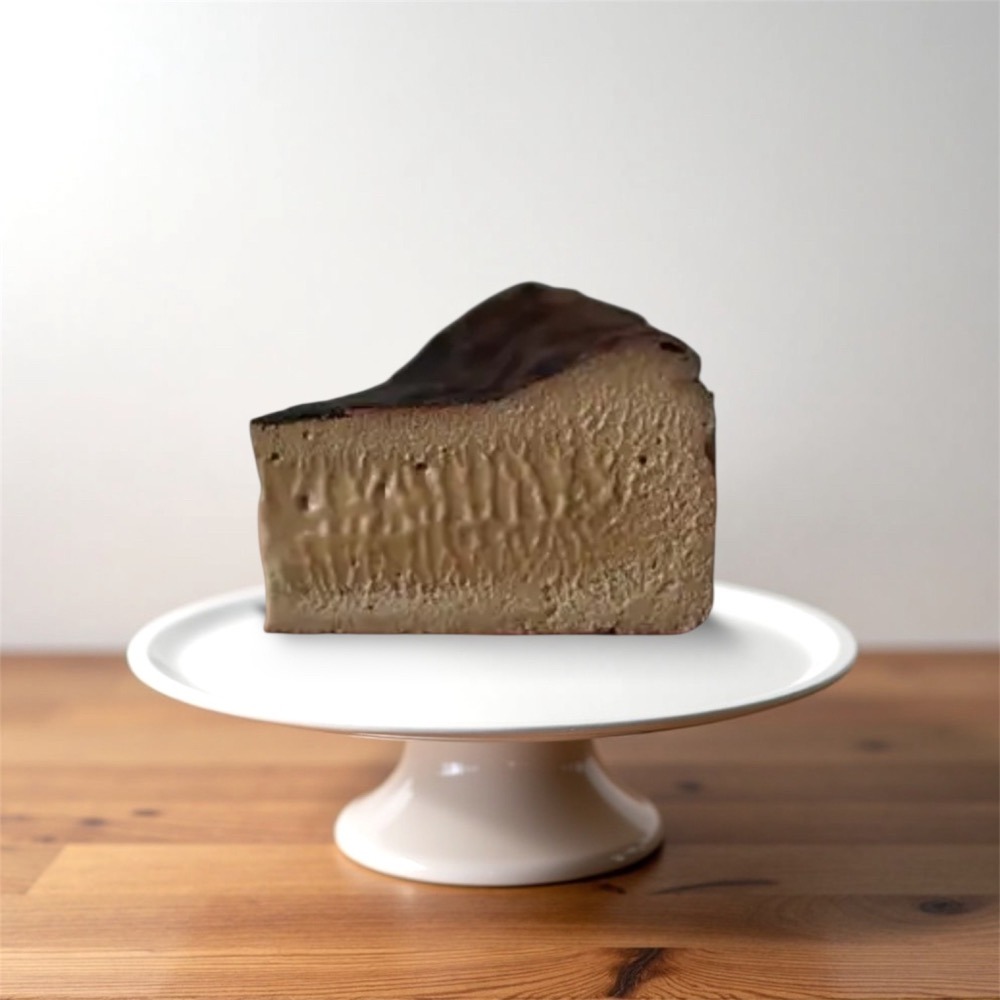 【無糖之家】焙茶巴斯克乳酪蛋糕6吋580克 一顆就免運 第二顆再折100 無加砂糖無麵粉無麩質-細節圖2