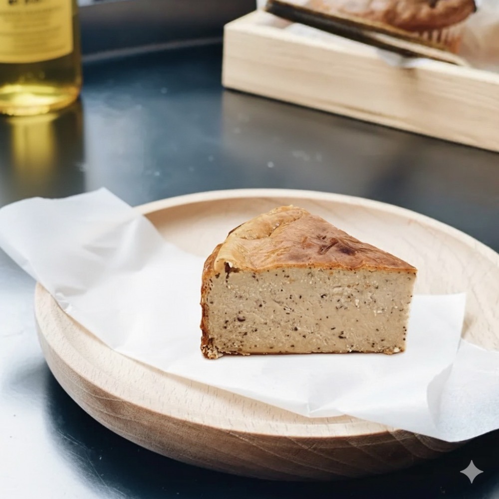 【無糖之家】伯爵紅茶巴斯克乳酪蛋糕6吋580克 一顆就免運 第二顆再折100 無加砂糖無麵粉無麩質-細節圖2