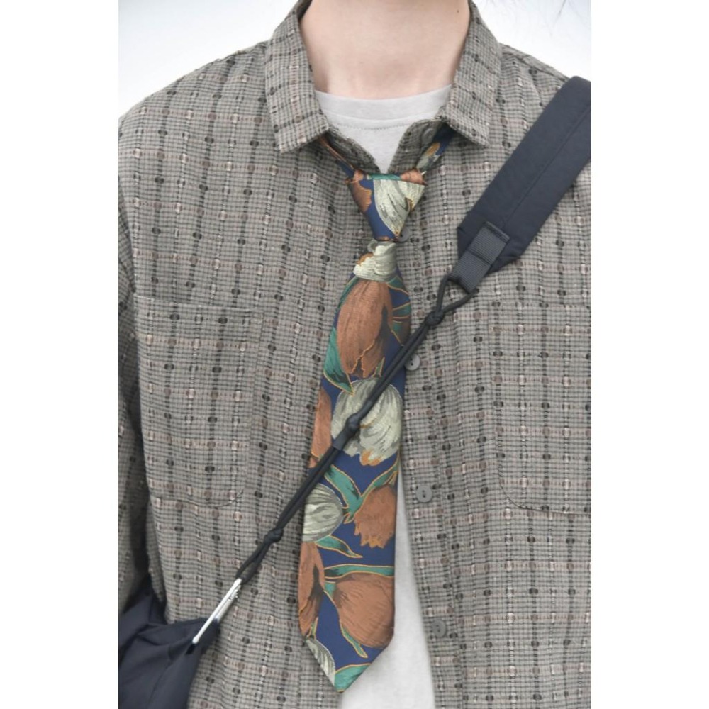 日系棉麻 文藝雜色雙口袋格紋翻領襯衫 *3色 | kukuta-細節圖7