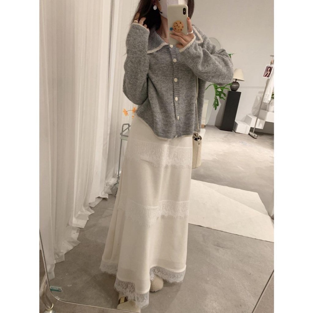 秋冬百搭 翻領撞色毛衣 設計感針織外套 *5色 | kukuta-細節圖5