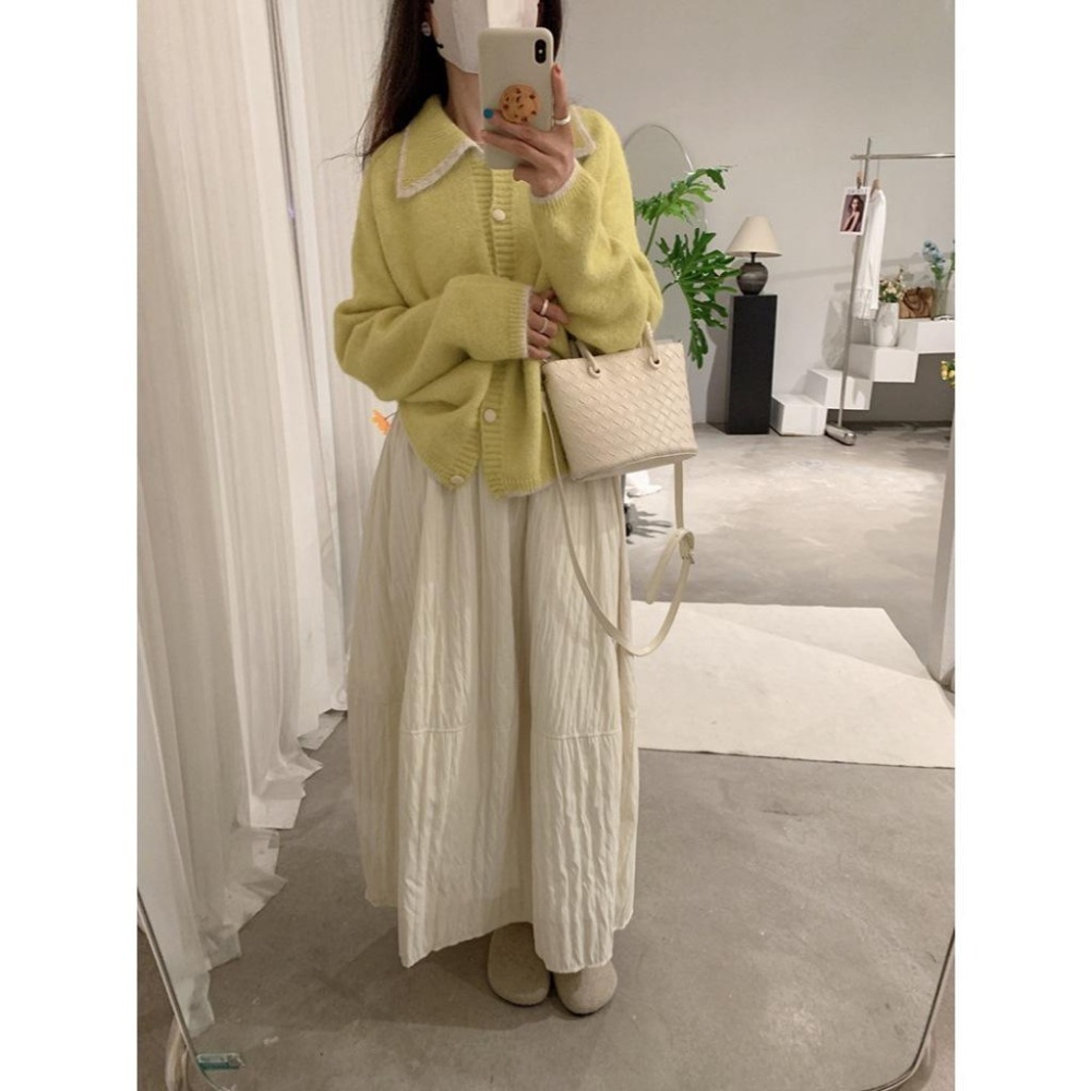 秋冬百搭 翻領撞色毛衣 設計感針織外套 *5色 | kukuta-細節圖7