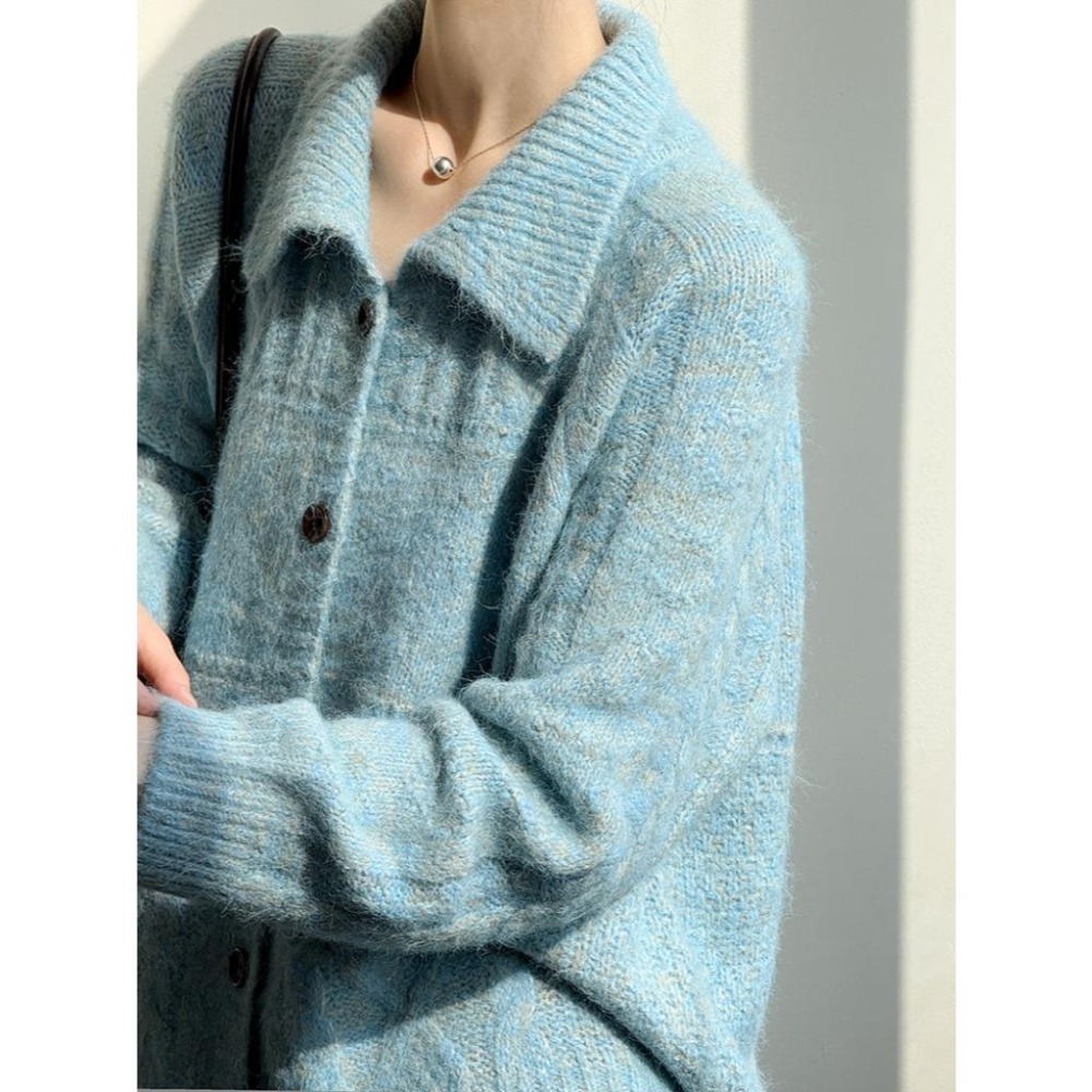 現+預 顯瘦設計感針織翻領毛衣 *3色 | kukuta-細節圖3