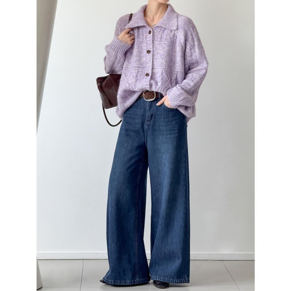 現+預 顯瘦設計感針織翻領毛衣 *3色 | kukuta-細節圖4