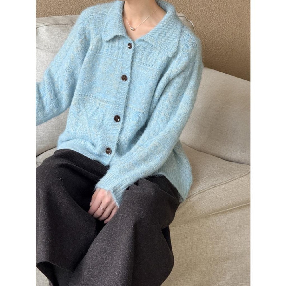 現+預 顯瘦設計感針織翻領毛衣 *3色 | kukuta-細節圖6