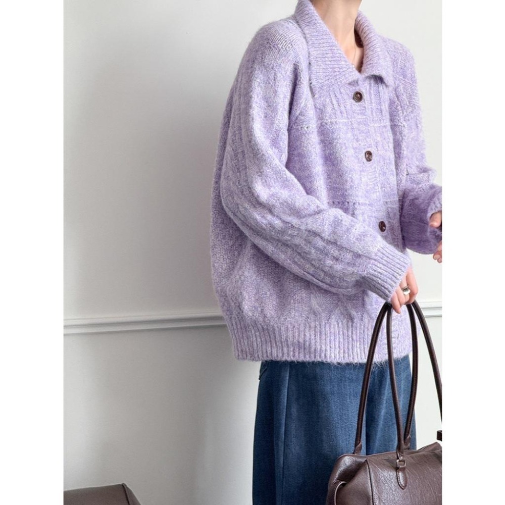 現+預 顯瘦設計感針織翻領毛衣 *3色 | kukuta-細節圖7