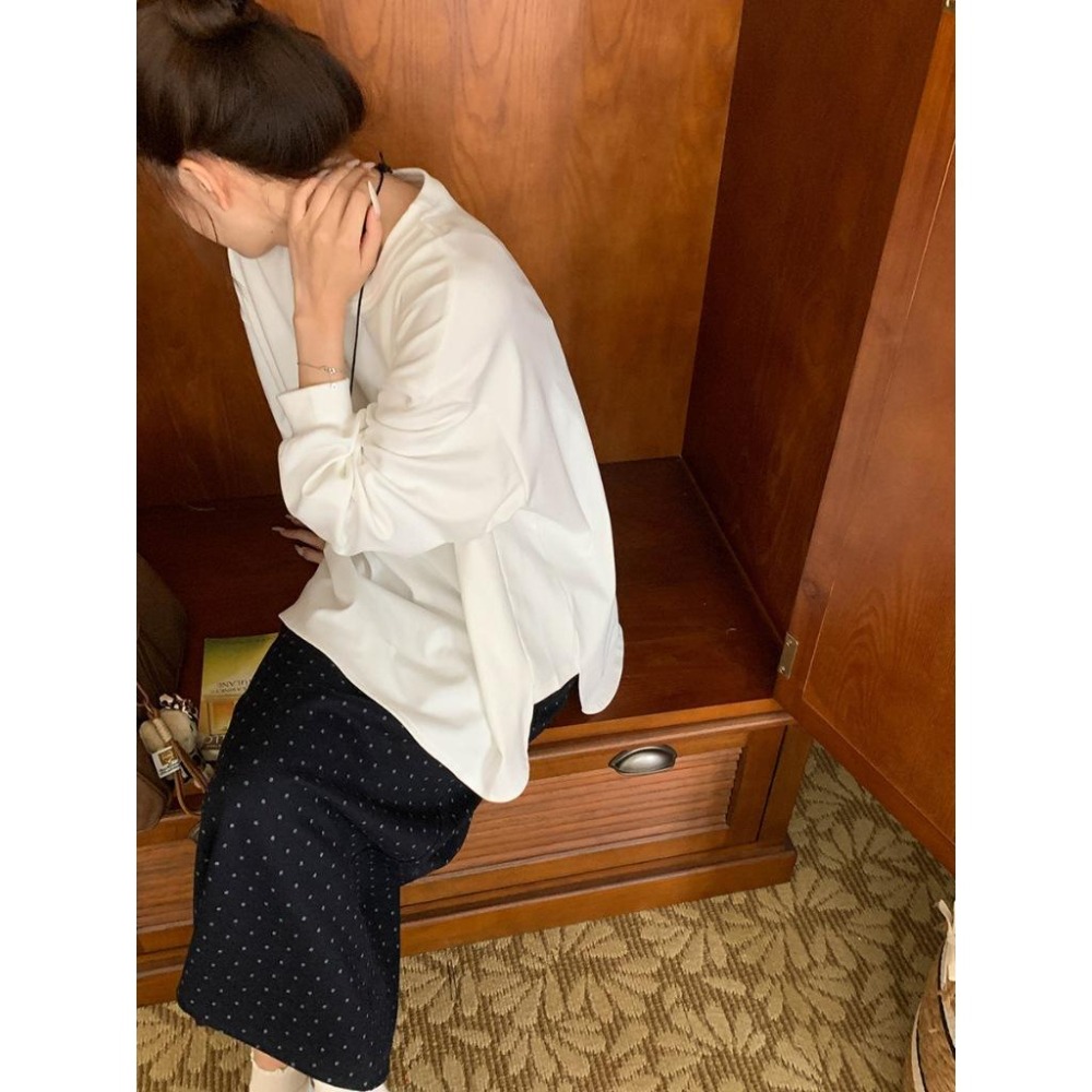 oversize慵懶休閒T恤 大尺碼上衣 百搭疊穿打底衫  *5色 | kukuta-細節圖4