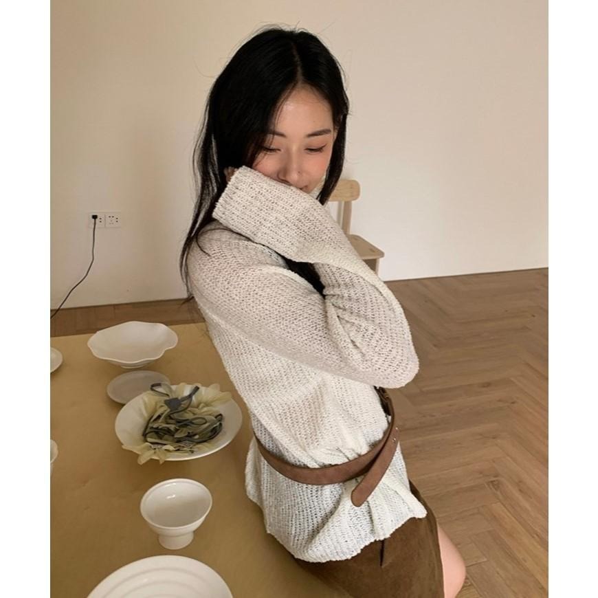 寬鬆百搭 慵懶圓領針織衫 *4色 | kukuta-細節圖2