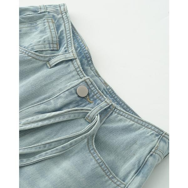 韓版休閒 闊腿牛仔褲 寬鬆垂感直筒褲*2色 (S-XL) | kukuta-細節圖9