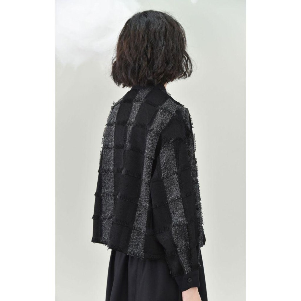 小眾設計 小香風拼接翻領長袖襯衫*2色 | kukuta-細節圖5