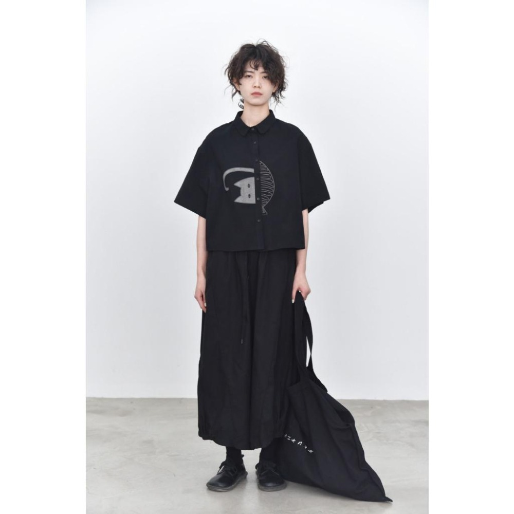 趣味貼布貓和魚襯衫 日系短袖上衣 *4色 | kukuta-細節圖2