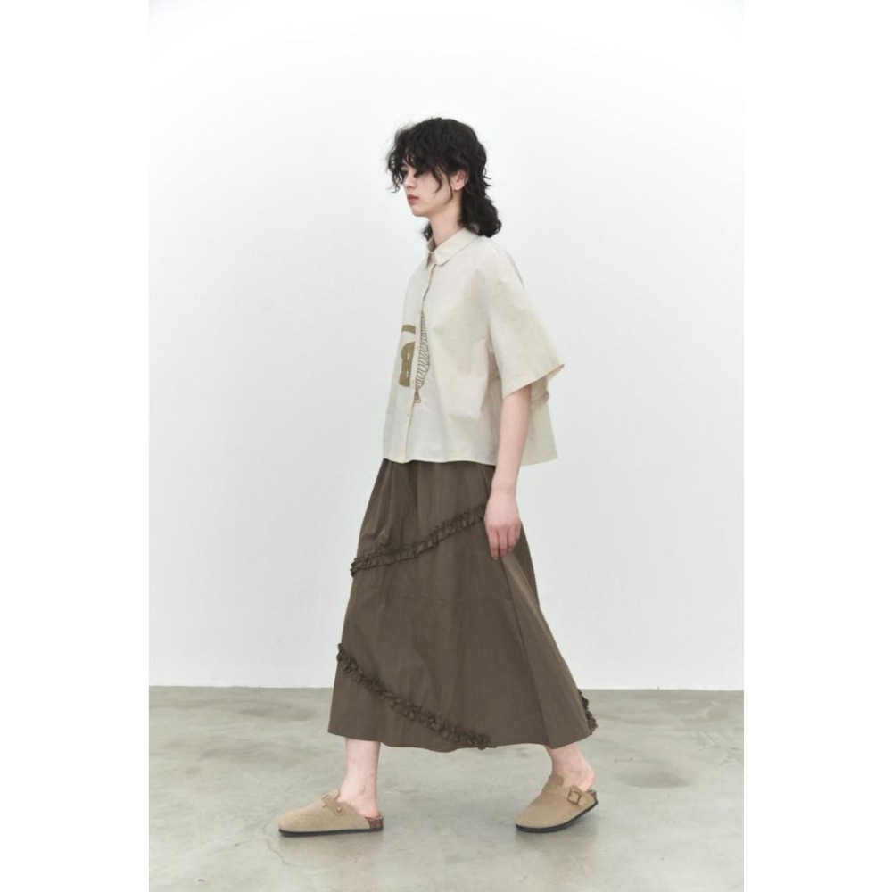 趣味貼布貓和魚襯衫 日系短袖上衣 *4色 | kukuta-細節圖9