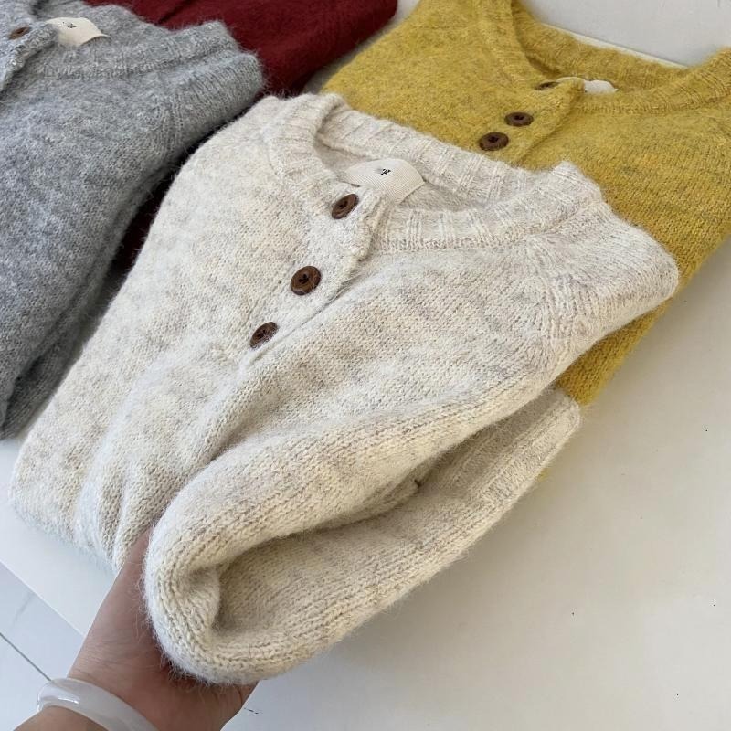 現貨 百搭軟糯圓領寬鬆休閒毛衣 *4色 | kukuta-細節圖8