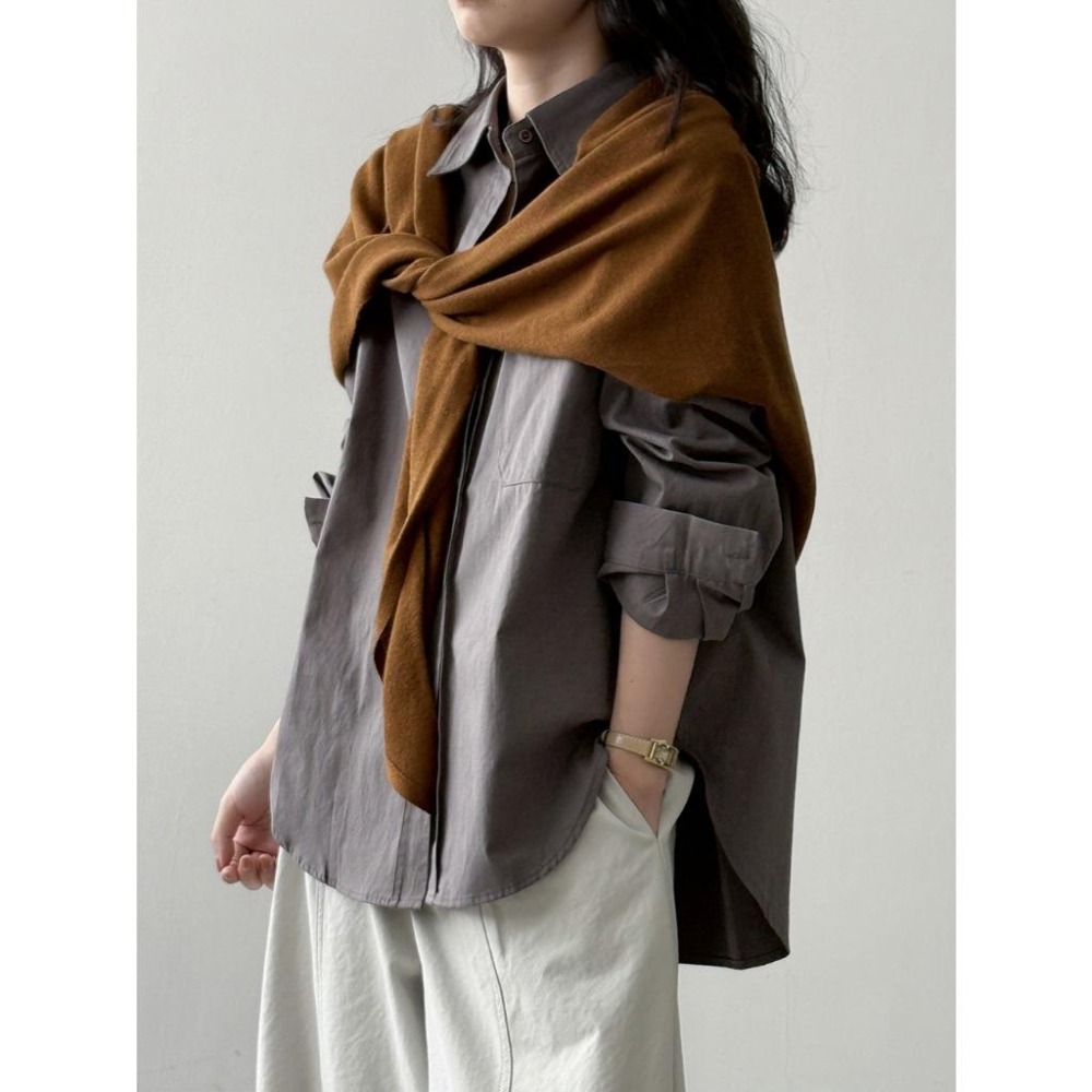 慵懶針織別致披肩 百搭斗篷外搭披巾 *5色 | kukuta-細節圖5