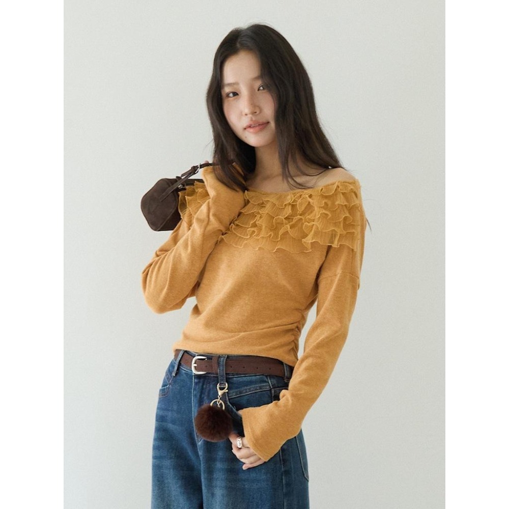 小眾設計 立體花朵長袖氣質上衣 * 2色 | kukuta-細節圖5