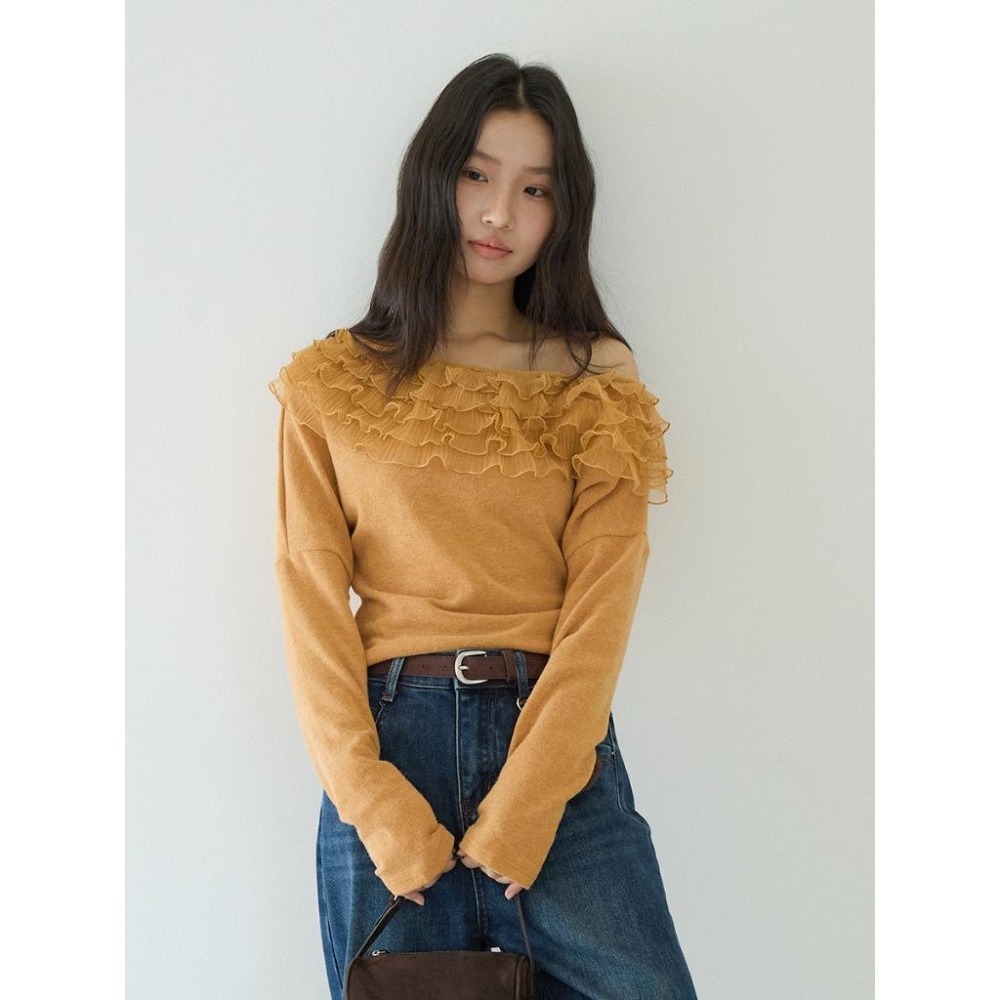 小眾設計 立體花朵長袖氣質上衣 * 2色 | kukuta-細節圖7