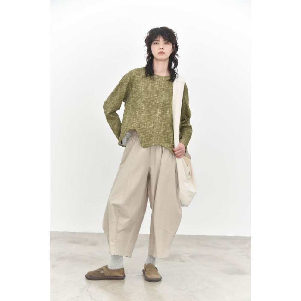 小眾設計 100%棉 不規則波浪下擺紮染上衣 *3色 | kukuta-細節圖3