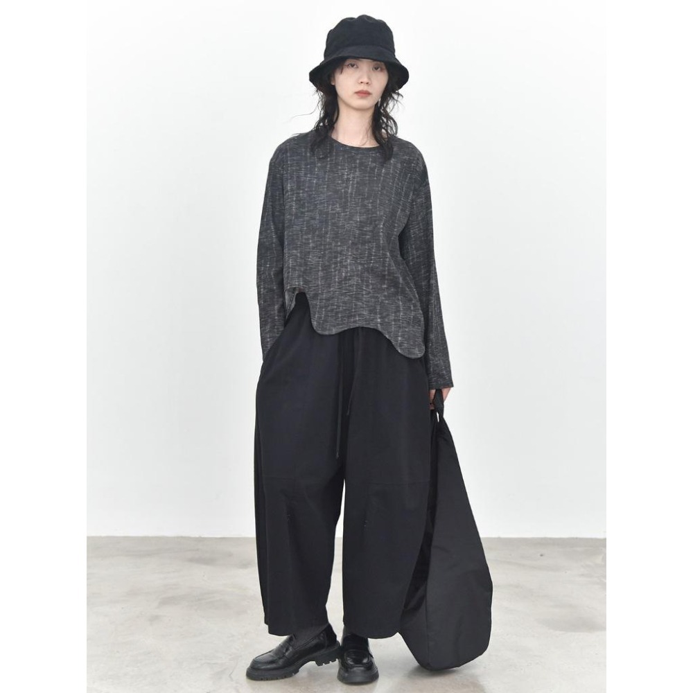 小眾設計 100%棉 不規則波浪下擺紮染上衣 *3色 | kukuta-細節圖4