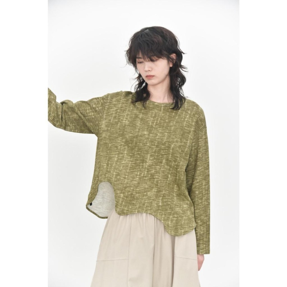小眾設計 100%棉 不規則波浪下擺紮染上衣 *3色 | kukuta-細節圖6