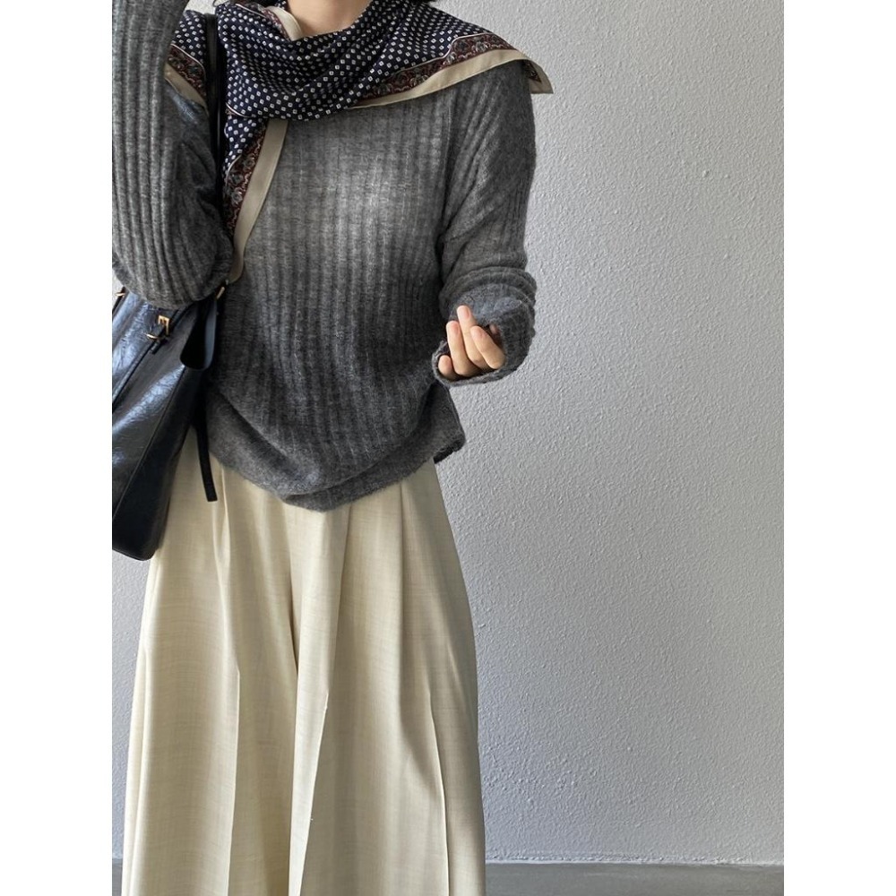 11%羊毛 彩虹漸變針織衫毛衣 *4色 | kukuta-細節圖3