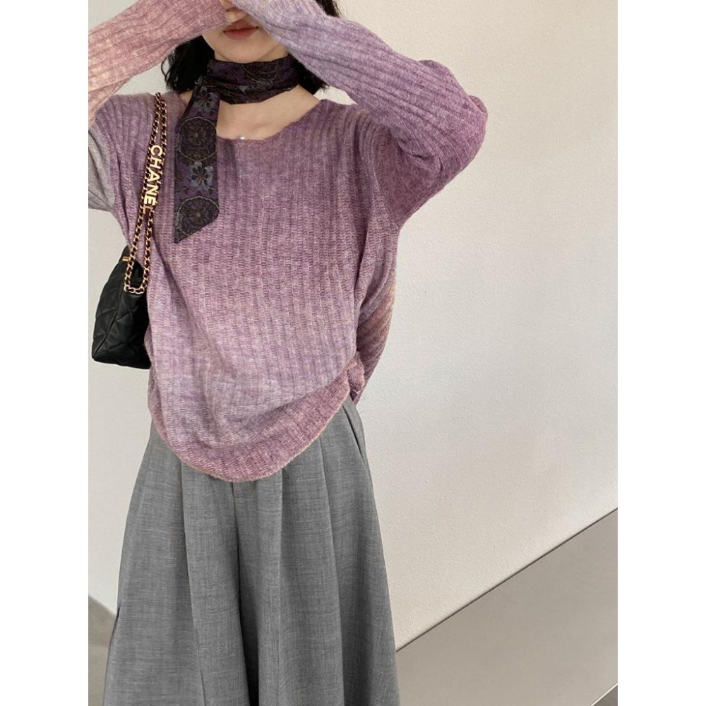 11%羊毛 彩虹漸變針織衫毛衣 *4色 | kukuta-細節圖6