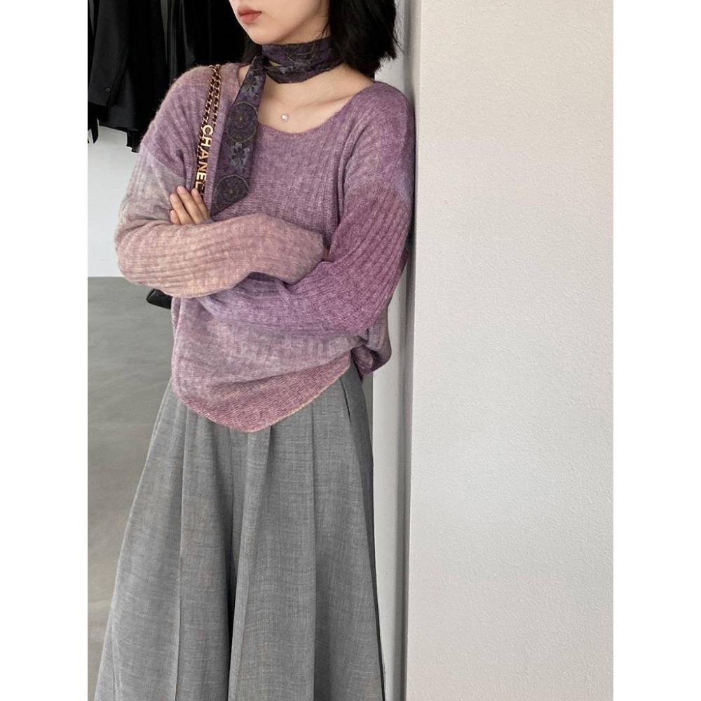 11%羊毛 彩虹漸變針織衫毛衣 *4色 | kukuta-細節圖9