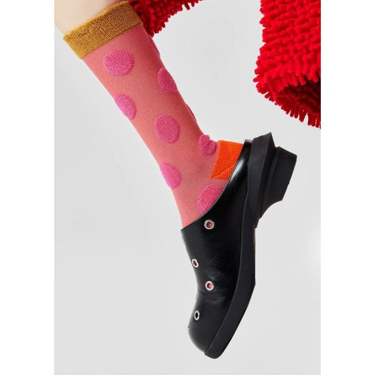 現+預 立體圓點毛圈中筒襪 ins風撞色 襪子 長襪 女 堆堆襪 *4色 | kukuta-細節圖2