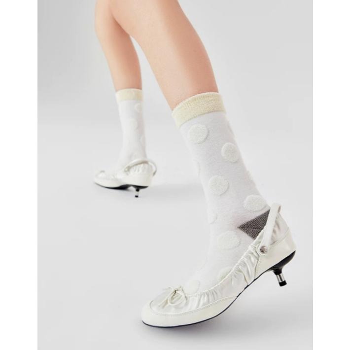 現+預 立體圓點毛圈中筒襪 ins風撞色 襪子 長襪 女 堆堆襪 *4色 | kukuta-細節圖7