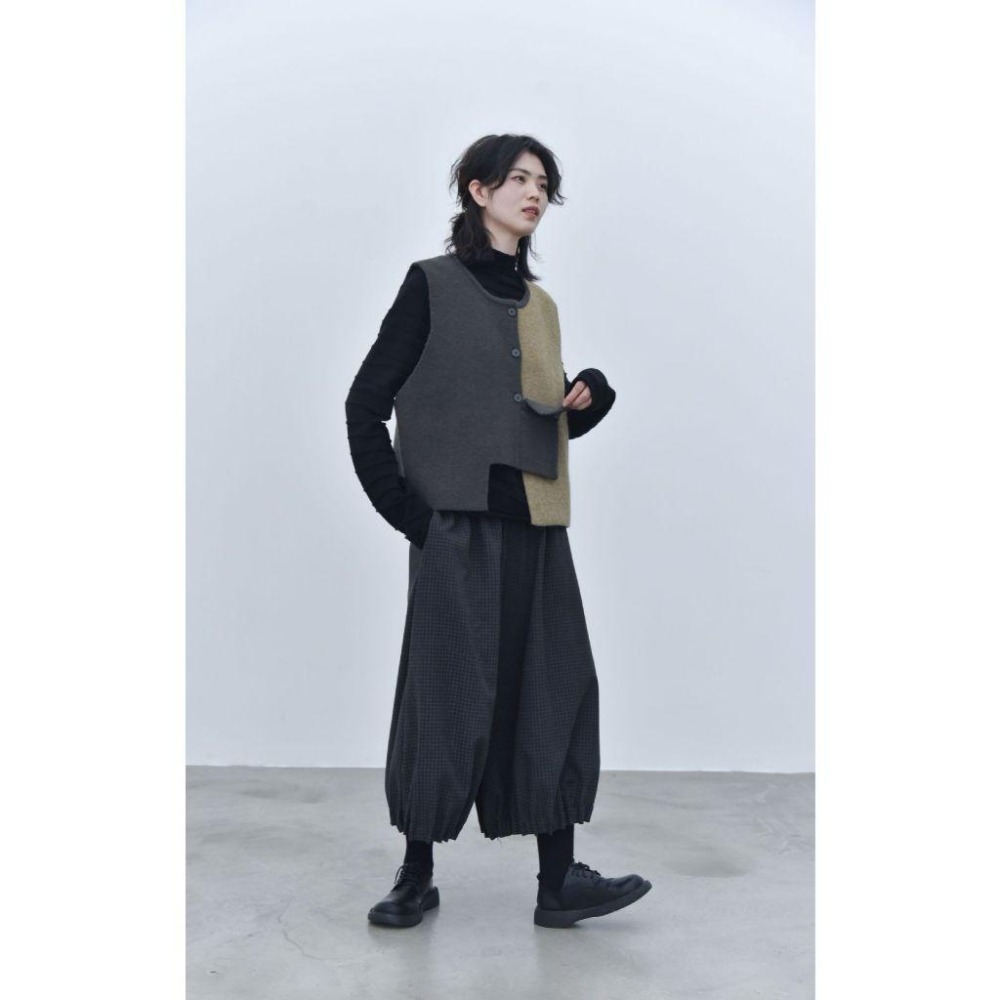 現+預 不規則拼接小口袋毛衣馬甲背心 *3色 | kukuta-細節圖7