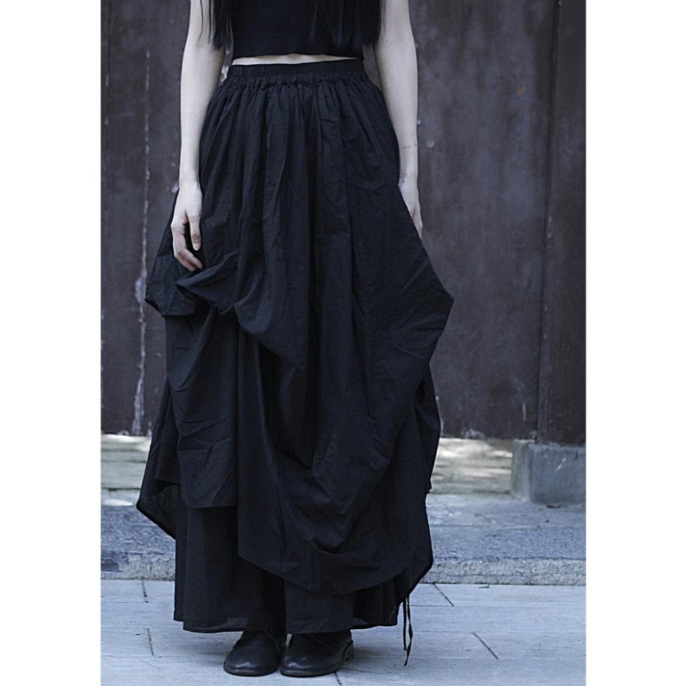 日系設計 重工抽褶設計感大擺半身裙 *4色 | kukuta-細節圖7