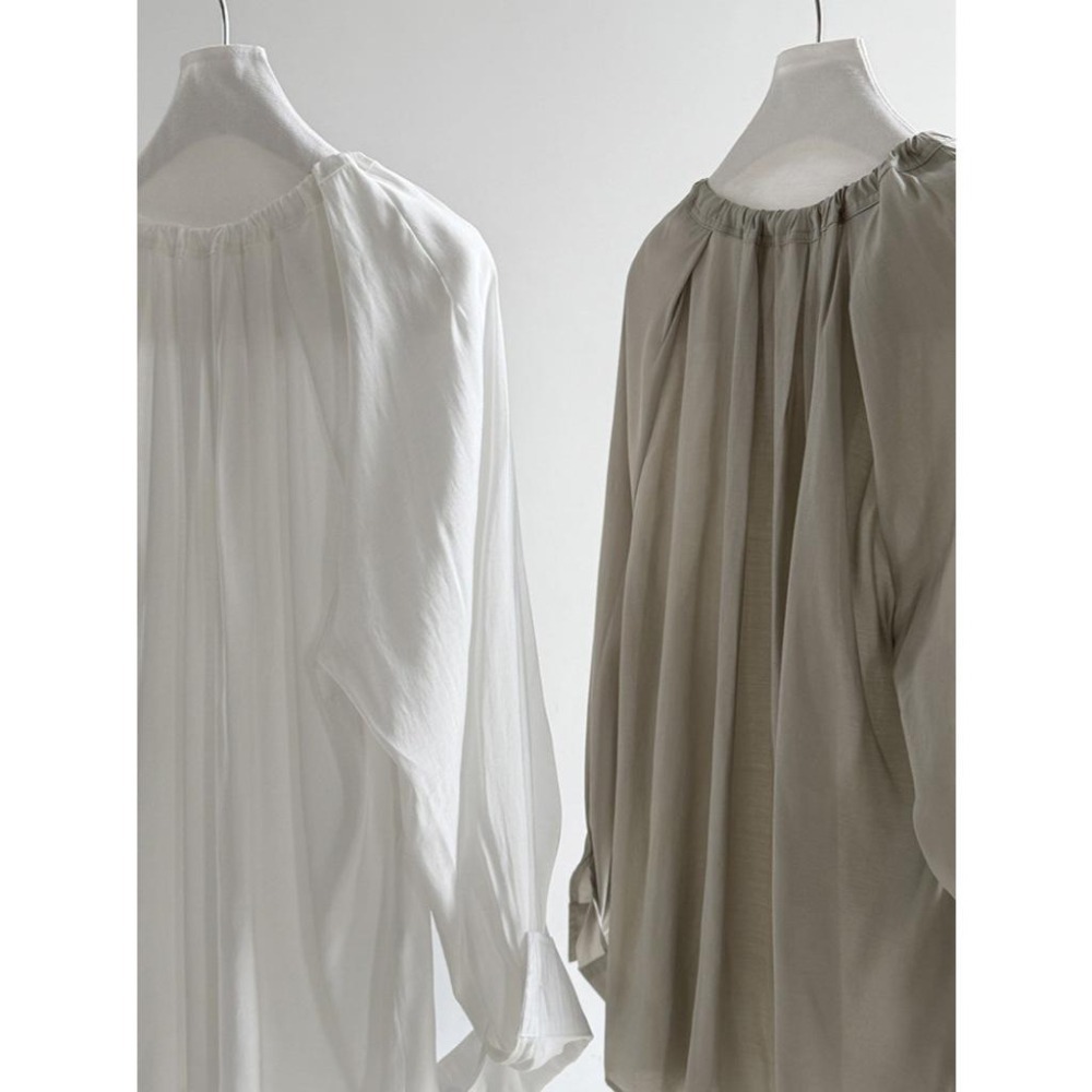 領口綁帶天絲上衣*2色 | kukuta-細節圖8