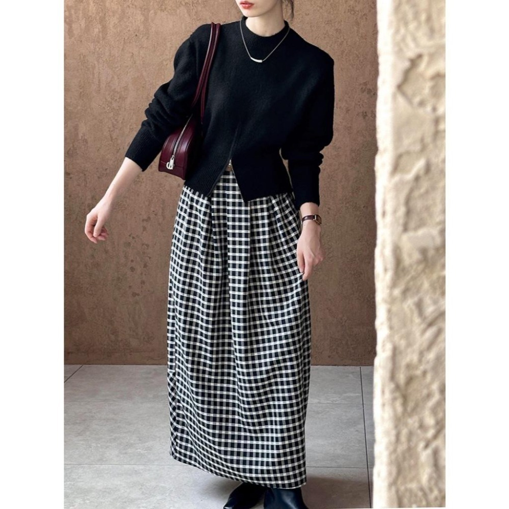 現+預 6%羊毛 修身拉鍊毛衣 圓領收腰針織上衣 *3色 | kukuta-細節圖8