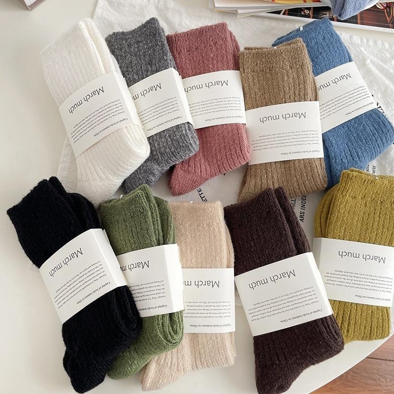 現+預 ins羊毛中筒襪 襪子 長襪 女 *10色 | kukuta-細節圖4