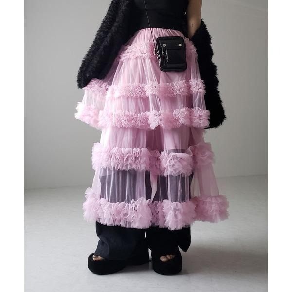 多層次網紗半身裙 A字蛋糕裙 長裙紗裙 *5色 | kukuta-細節圖4