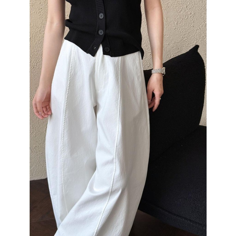 現+預 美式立體剪裁工裝褲 復古彎刀褲 闊腿褲長褲 *2色 (M-L) | kukuta-細節圖8