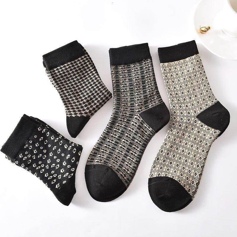 現貨 黑色英倫風中筒襪 襪子 長襪 女 *5色 | kukuta-細節圖2