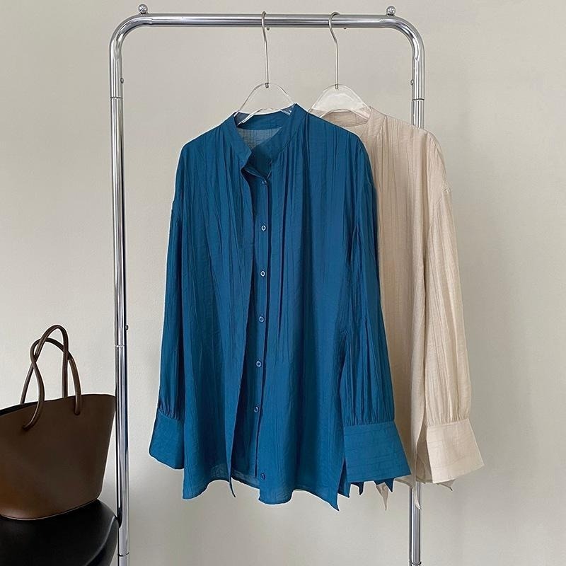 交叉綁帶襯衫 設計感韓系上衣 *2色 | kukuta-細節圖2