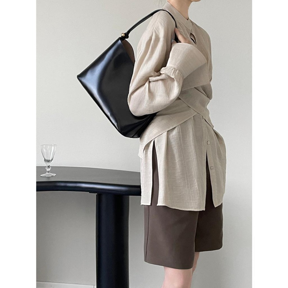 交叉綁帶襯衫 設計感韓系上衣 *2色 | kukuta-細節圖7