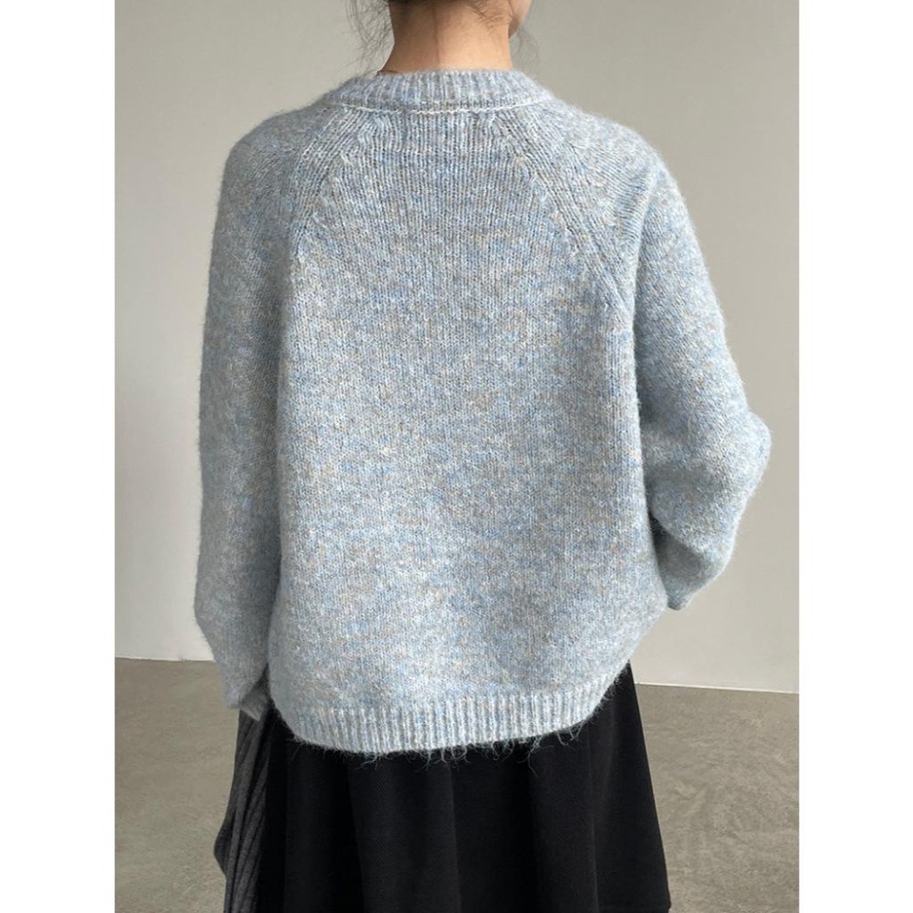 現+預 日常穿搭 軟糯彩紗針織毛衣外套 *3色 | kukuta-細節圖4