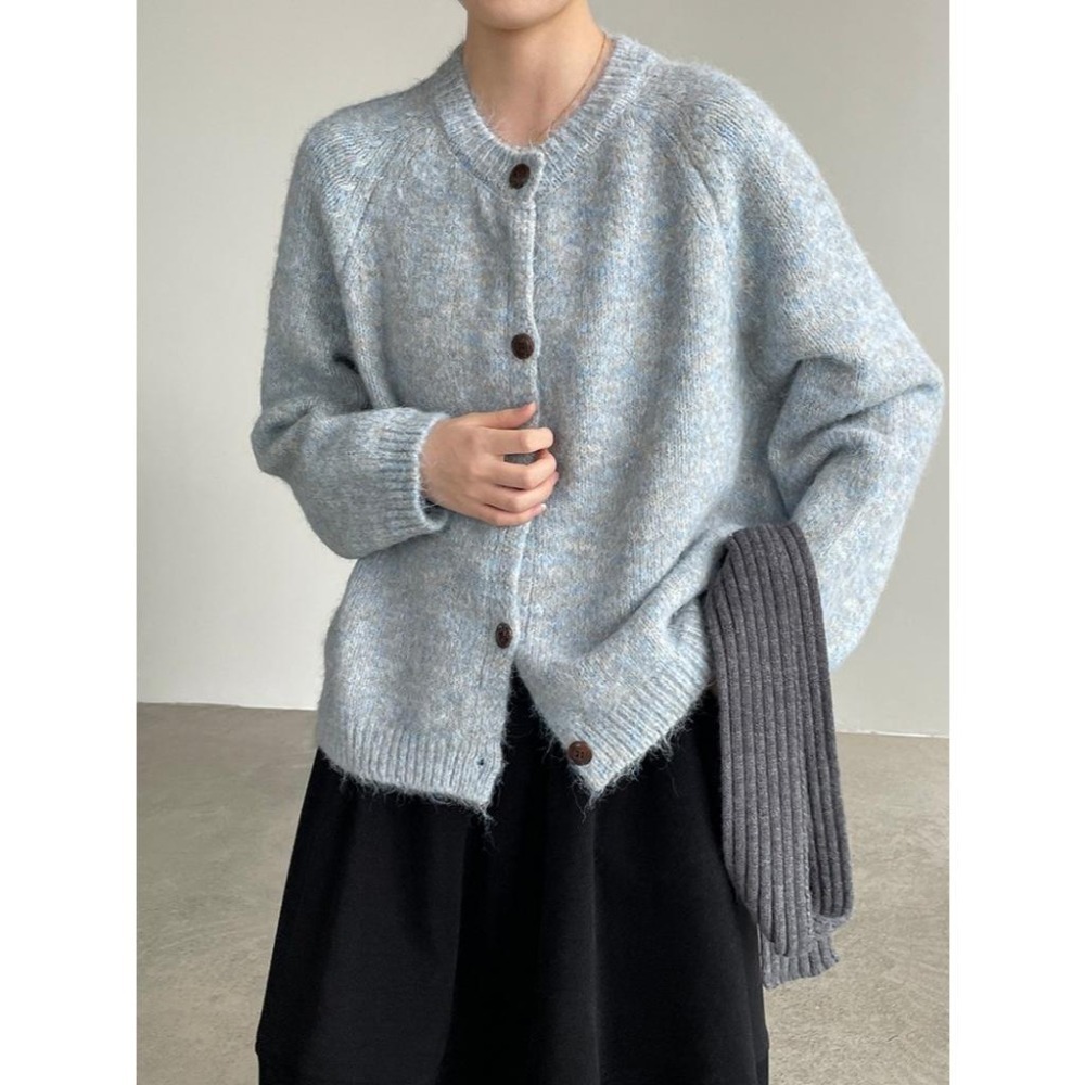 現+預 日常穿搭 軟糯彩紗針織毛衣外套 *3色 | kukuta-細節圖8