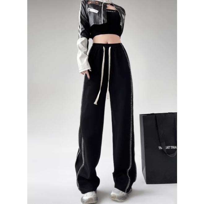 高腰個性抽繩設計休閒長褲 | kukuta-細節圖2