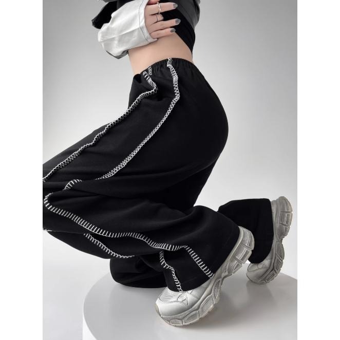 高腰個性抽繩設計休閒長褲 | kukuta-細節圖6