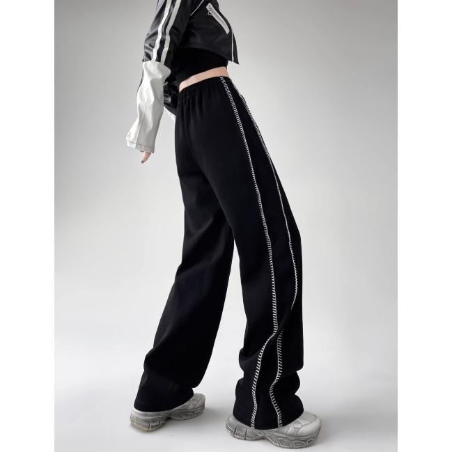 高腰個性抽繩設計休閒長褲 | kukuta-細節圖7