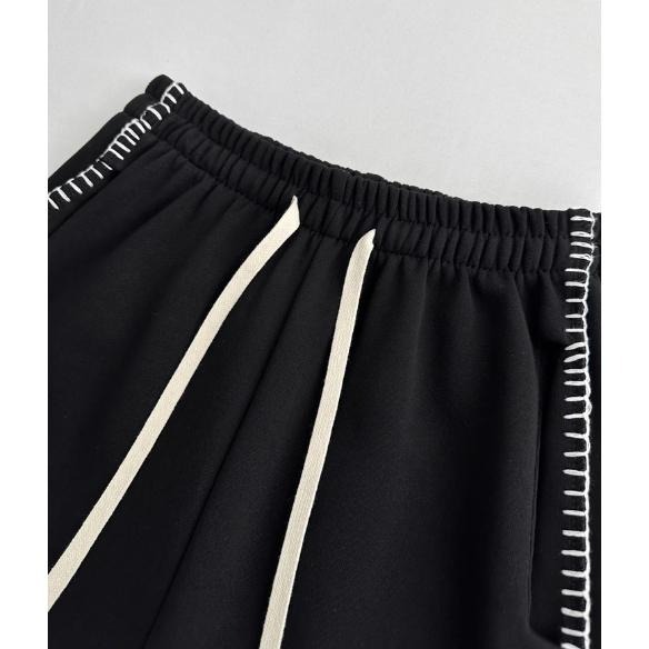 高腰個性抽繩設計休閒長褲 | kukuta-細節圖9
