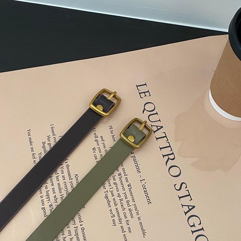 現+預 復古可調節金屬扣皮帶*2色 | kukuta-細節圖3