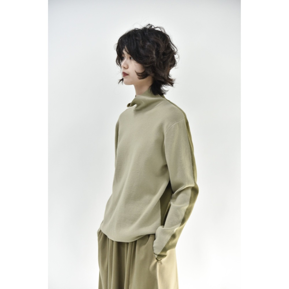 現+預 前後兩穿 撞色軟糯高領上衣 *3色 | kukuta-細節圖11