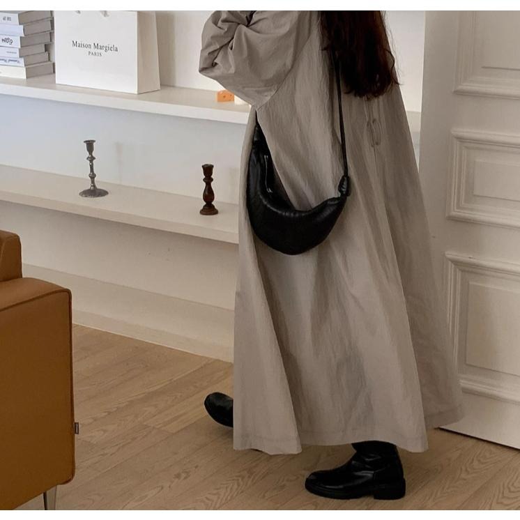 懶人穿搭 翻領單排扣襯衫連身裙 長版襯衫 大尺碼 寬鬆 長裙 *2色 | kukuta-細節圖4