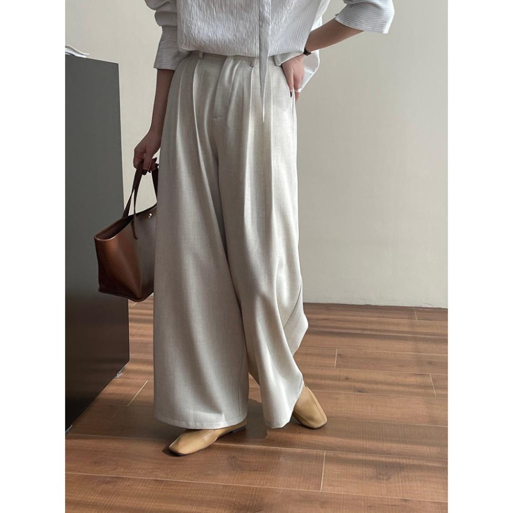神褲推薦！無敵百搭闊腿慵懶長褲*2色(M-L) | kukuta-細節圖2