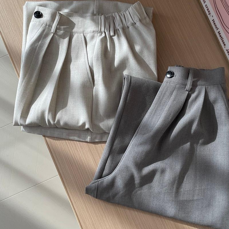 神褲推薦！無敵百搭闊腿慵懶長褲*2色(M-L) | kukuta-細節圖8