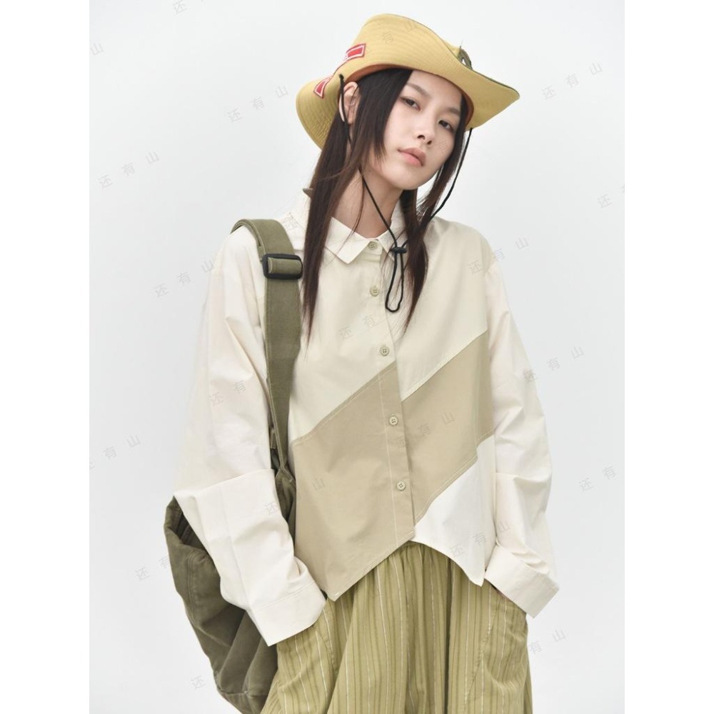 日系設計 層次漸變拼色色塊襯衫 *3色 | kukuta-細節圖5