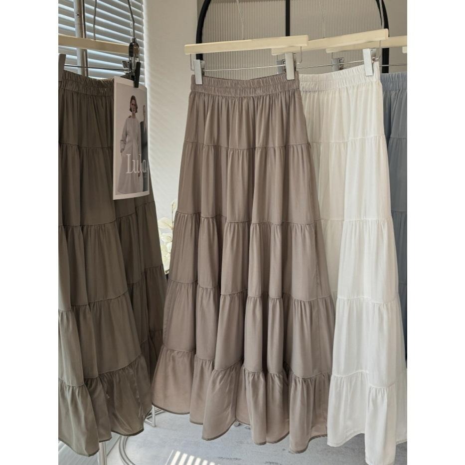 高腰顯瘦半身裙 百搭大擺蛋糕裙 溫柔氣質長裙 *8色 | kukuta-細節圖2